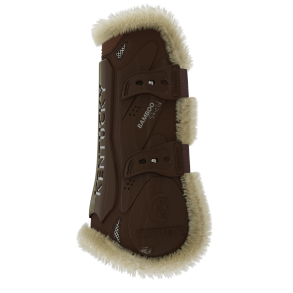  Kentucky Bamboo Vegan Sheepskin Tendon Boots Elastic na przednie nogi - brązowe 