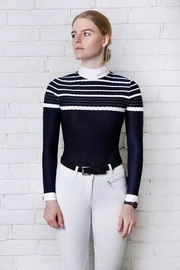 Koszula konkursowa Fleur de Lys Equestrian Hazel - granatowa