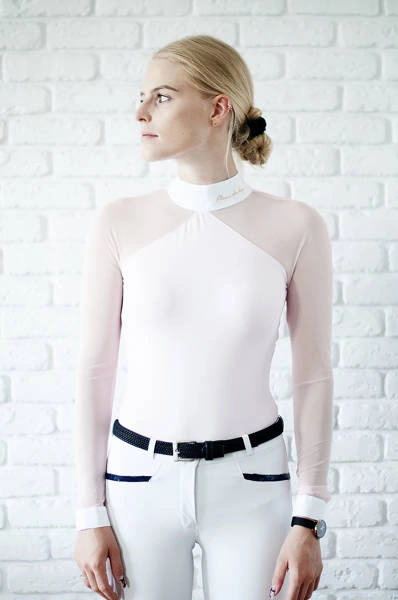 Koszula konkursowa Fleur de Lys Equestrian Molly - różowa