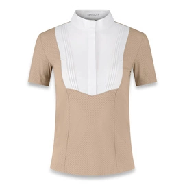 Damska koszula konkursowa z krótkim rękawem Kentucky Heritage Air - beżowa