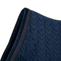 Kentucky czaprak Velvet Fishbone Plaited Glitter Rope - granatowy