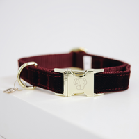 Obroża Kentucky Corduroy - bordowa