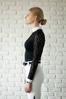 Koszula konkursowa Fleur de Lys Equestrian Flash - czarna