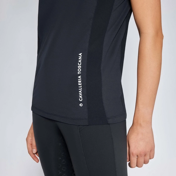 Koszulka Jersey Mesh T-Shirt Cavalleria Toscana - granatowa