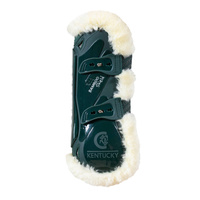 Kentucky Bamboo Vegan Sheepskin Tendon Boots Elastic na przednie nogi - ciemna zieleń