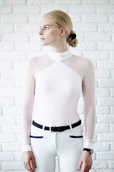 Koszula konkursowa Fleur de Lys Equestrian Molly - różowa