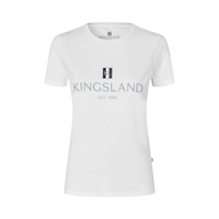 Damska koszulka treningowa Kingsland Classic Ladies Logo T-shirt - biała