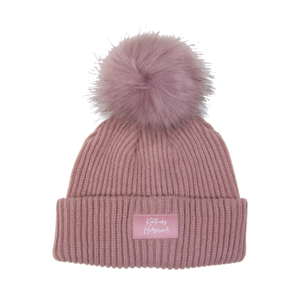 Czapka zimowa Kentucky Pompom - pudrowy róż
