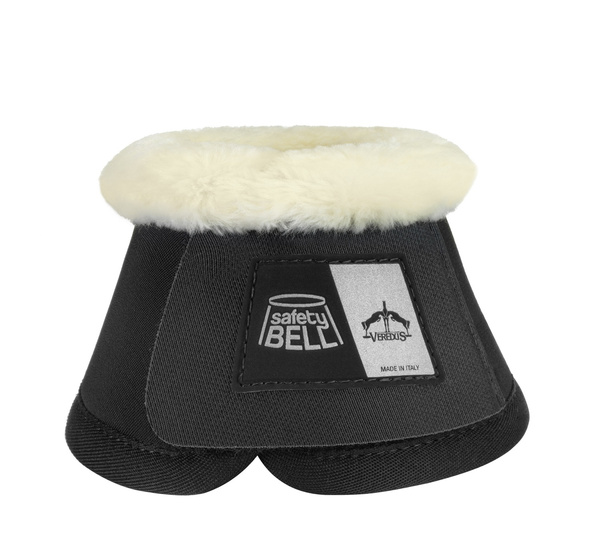 Veredus kalosze Safety-Bell Light Save The Sheep z naturalnym futrem - czarne
