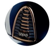 Kask KEP Cromo 2.0 Shine with Rose Gold Mirrors and Crystals - granatowy z granatowymi paskami