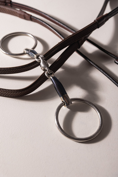Velari wędzidło Snaffle Double Jointed Loose Ring Sweet Iron 14 mm