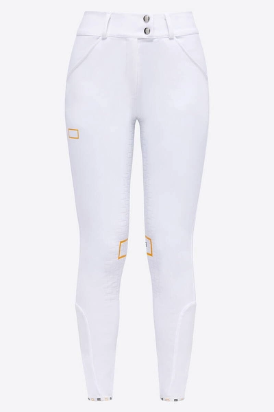 Bryczesy RG Hight Waist Full Grip z wysokim stanem Cavalleria Toscana - białe