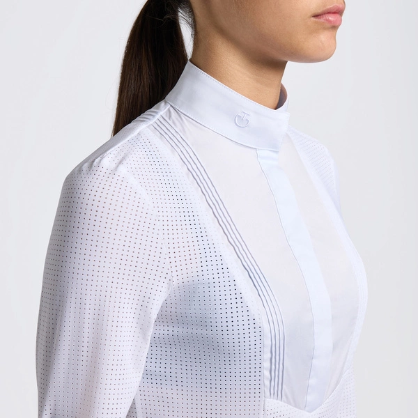 Dziewczęca koszula konkursowa Cavalleria Toscana - biała