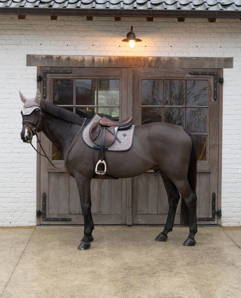 Kentucky czaprak Pied de Poule - beżowo-granatowy