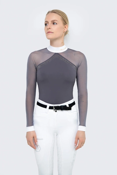 Koszula konkursowa Fleur de Lys Equestrian Molly Spark - szara