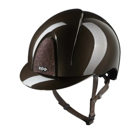 Kask KEP Smart NOVA Polish Star Brown - brązowy z brązowymi paskami