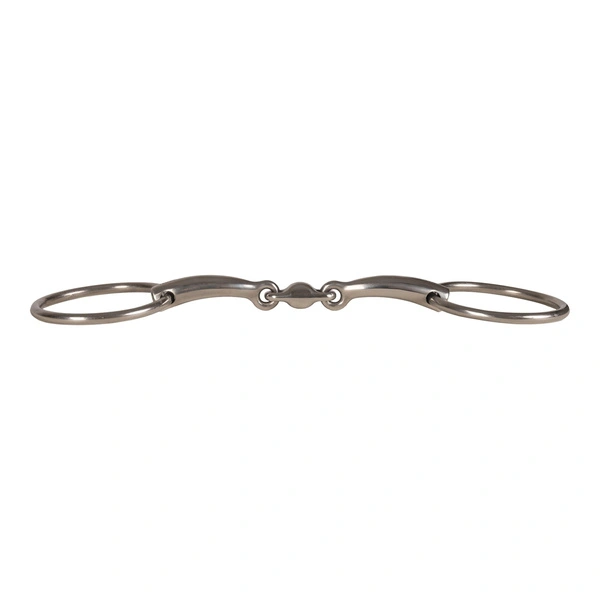 Velari wędzidło Snaffle Double Jointed Loose Ring Stainless Steel 14 mm