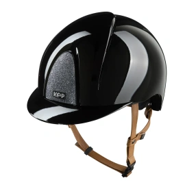 Kask KEP Smart NOVA Polish Star Sliver - czarny z brązowymi paskami