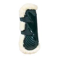 Kentucky Bamboo Vegan Sheepskin Tendon Boots Elastic na przednie nogi - ciemna zieleń