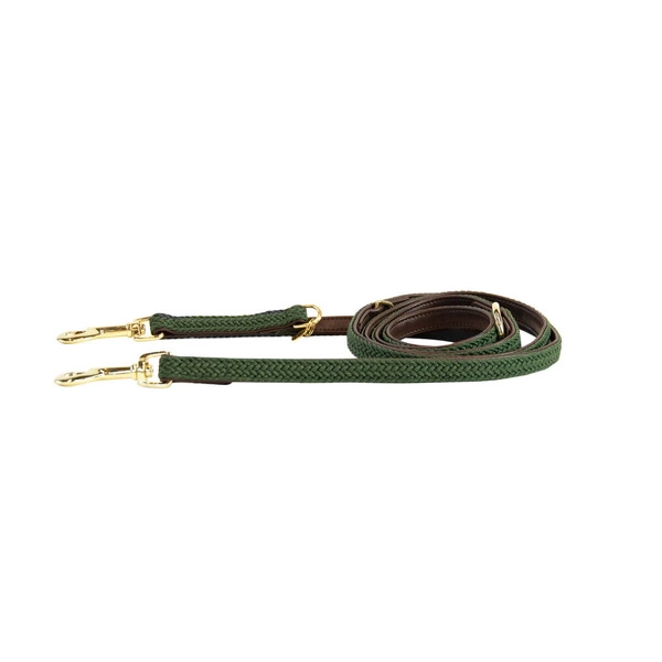 Pleciona smycz Kentucky Nylon 2m - ciemny zielony