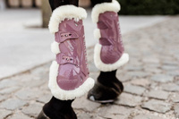  Kentucky Bamboo Vegan Sheepskin Tendon Boots Elastic na przednie nogi - różowe