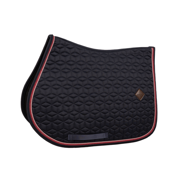 Kentucky czaprak Classic Custom - granatowy z bordowo-różowym sznureczkiem