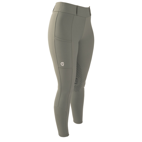 Damskie legginsy Kentucky Classic z kolanowym lejem - khaki