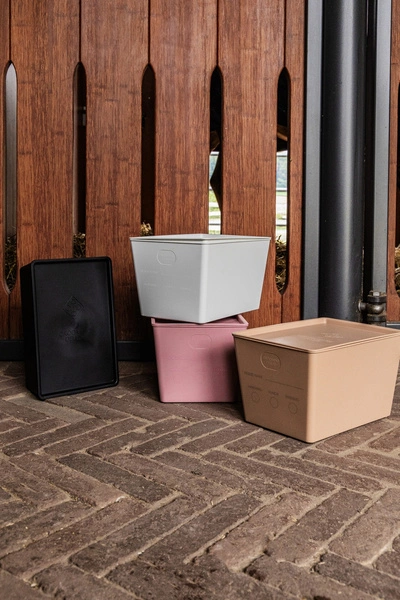 Pudełko na paszę z pokrywką 7 L Kentucky - beżowe