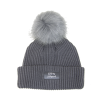 Czapka zimowa Kentucky Pompom - szara