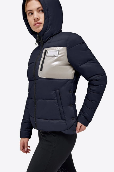 Kurtka RG Nylon Qualited Hood Puffer Cavalleria Toscana - granatowa