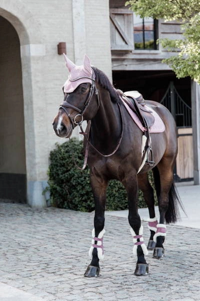 Kentucky Vegan Sheepskin Young Horse Fetlock na zadnie nogi - różowe
