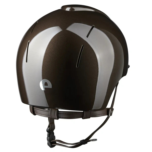 Kask KEP Smart NOVA Polish - brązowy z brązowymi paskami