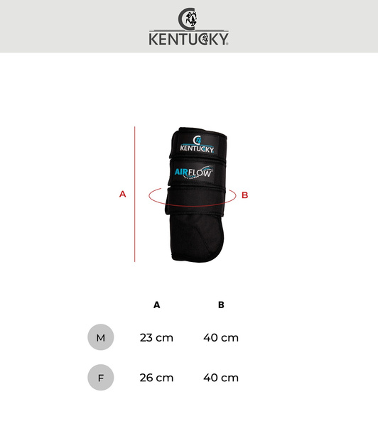 Kentucky ochraniacze na przód Eventing Boots 3D Air Flow Skin Friendly - czarne