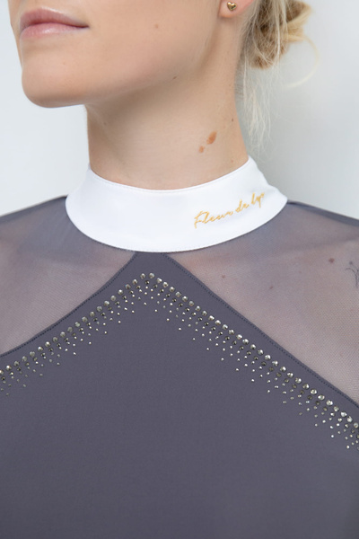 Koszula konkursowa Fleur de Lys Equestrian Molly Spark - szara