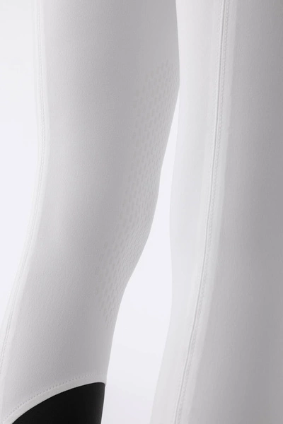 Damskie bryczesy Equiline Ash z lejem kolanowym - białe