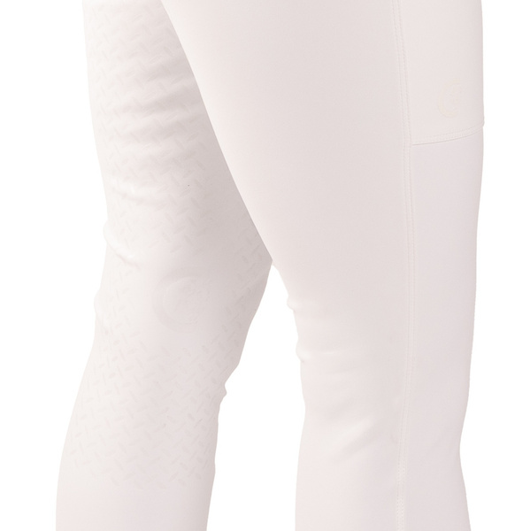 Damskie legginsy Kentucky Classic z pełnym lejem - białe