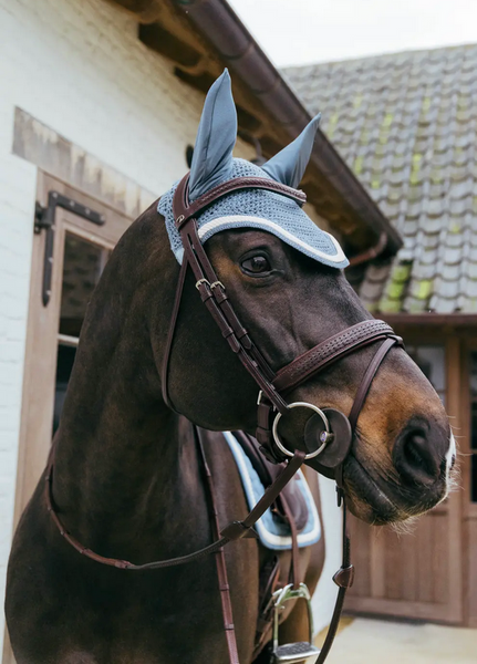 Kentucky nauszniki Wellington Plaited Cord - błękitne