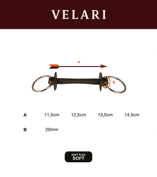 Velari wędzidło Snaffle Soft Flex Loose Ring Soft 20 mm