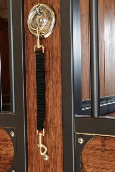 Kentucky regulowany nylonowy uchwyt z dwoma karabińczykami - czarny