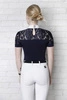 Koszula konkursowa Fleur de Lys Equestrian Cristall Short - granatowa