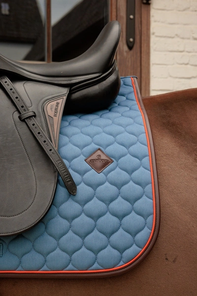 Kentucky czaprak Onion Quilt Neon Leather - niebieski