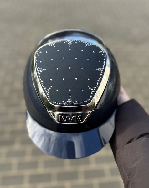 Kask Dogma Pure Shine Arctic Swarovski KASK - granatowy ze srebrnymi dodatkami