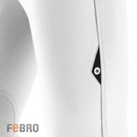 Męskie bryczesy Equiline Walnut z pełnym lejem X-Grip - białe