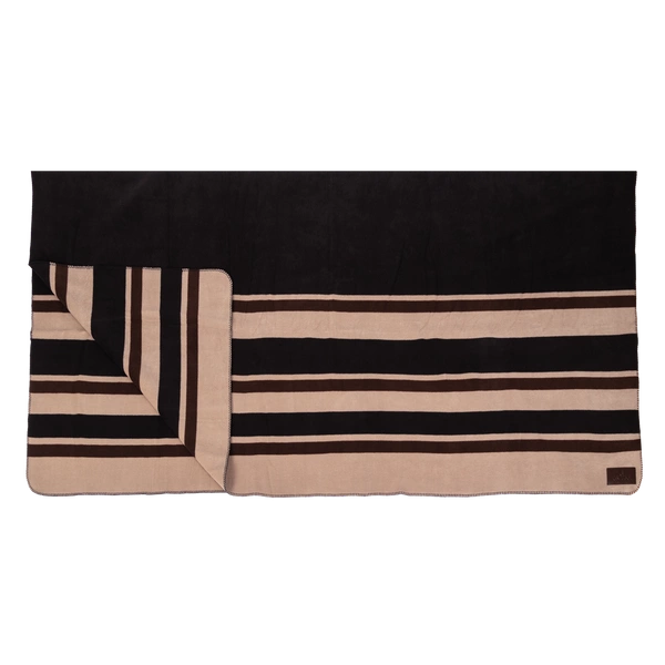 Osuszająca derka Kentucky Heavy Fleece Rug Square Stripes - brązowa