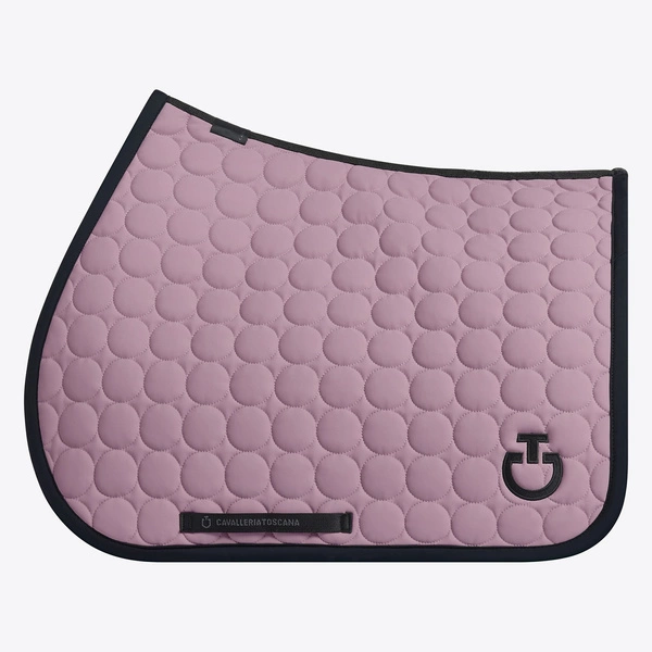 Czaprak Circle Quilted Jumping Saddle Pad - różowy