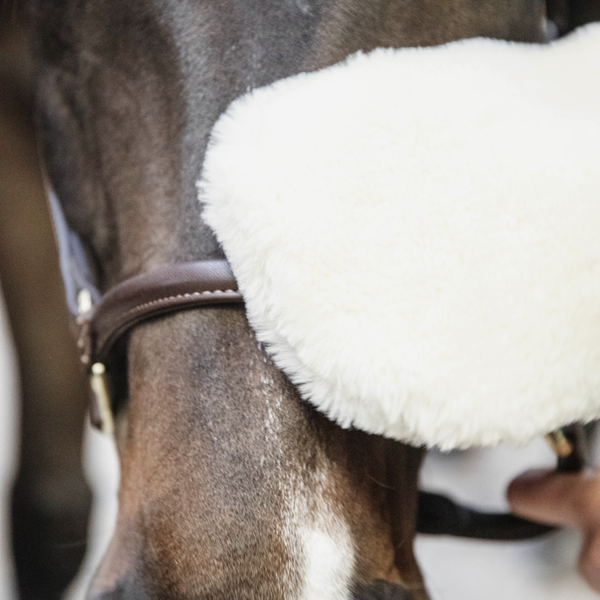 Rękawica do pielęgnacji Sheepskin - Kentucky Grooming Deluxe- natural