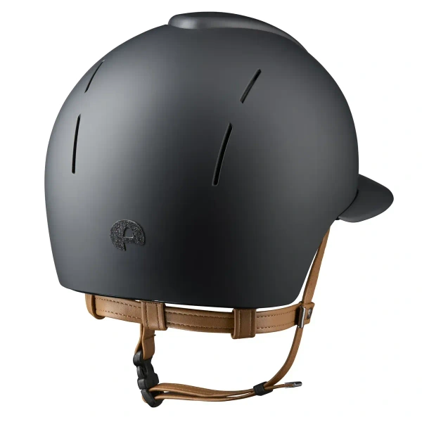 Kask KEP Smart NOVA POLO Textile Star Black - czarny z brązowymi paskami