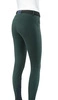 Damskie bryczesy Eqode by Equiline Delma z lejem kolanowym Q-Grip - ciemna zieleń