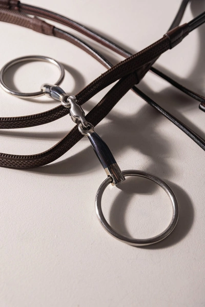Velari wędzidło Snaffle Double Jointed Loose Ring Sweet Iron 14 mm