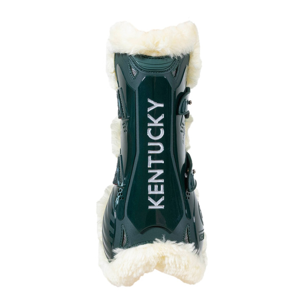 Kentucky Bamboo Vegan Sheepskin Tendon Boots Elastic na przednie nogi - ciemna zieleń